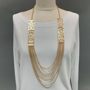 Towne & Reese Necklace Niall Layered Gold-Tone Long Chains